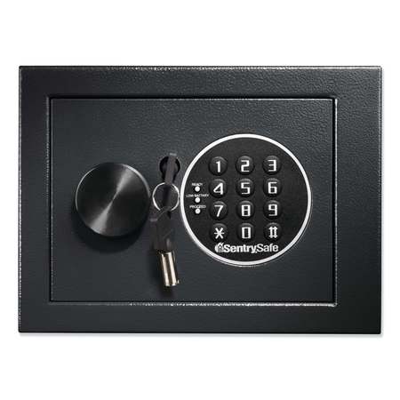 SENTRY SAFE Security Safe, 0.14 cu ft, 24 lbs lb, Electronic Keypad Lock X014E